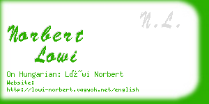 norbert lowi business card